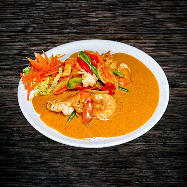 KING PRAWNS IN RED CURRY